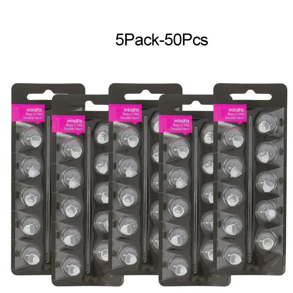 5 pack of replacement bass domes for Oticon MiniFit hearing aids