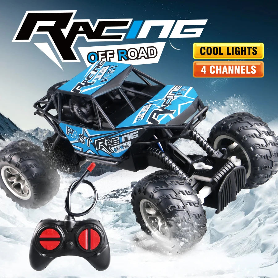 4-Way Remote Control Off-Road Car with LED Lights
