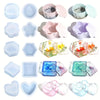 3-Piece Silicone Resin Mold Set with Lids — Heart, Hexagon & Flower Shapes