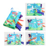 A set of soft touch and feel baby books with crinkle sounds featuring various birds like doves, parrots, and dragonflies.