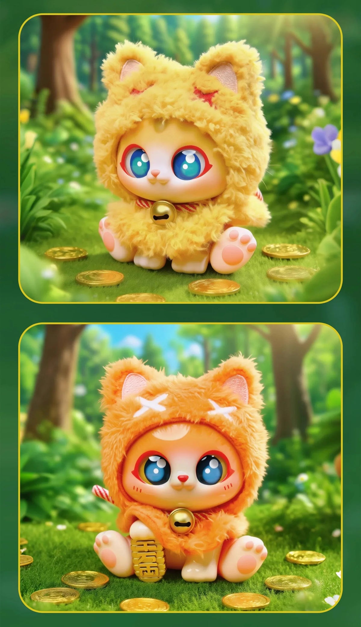 PICOCO Lucky Cloak Cat Series Plush Blind Box Keychain