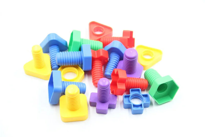 Screw Building Blocks Set – Montessori Nut & Bolt Shape Toys for Kids