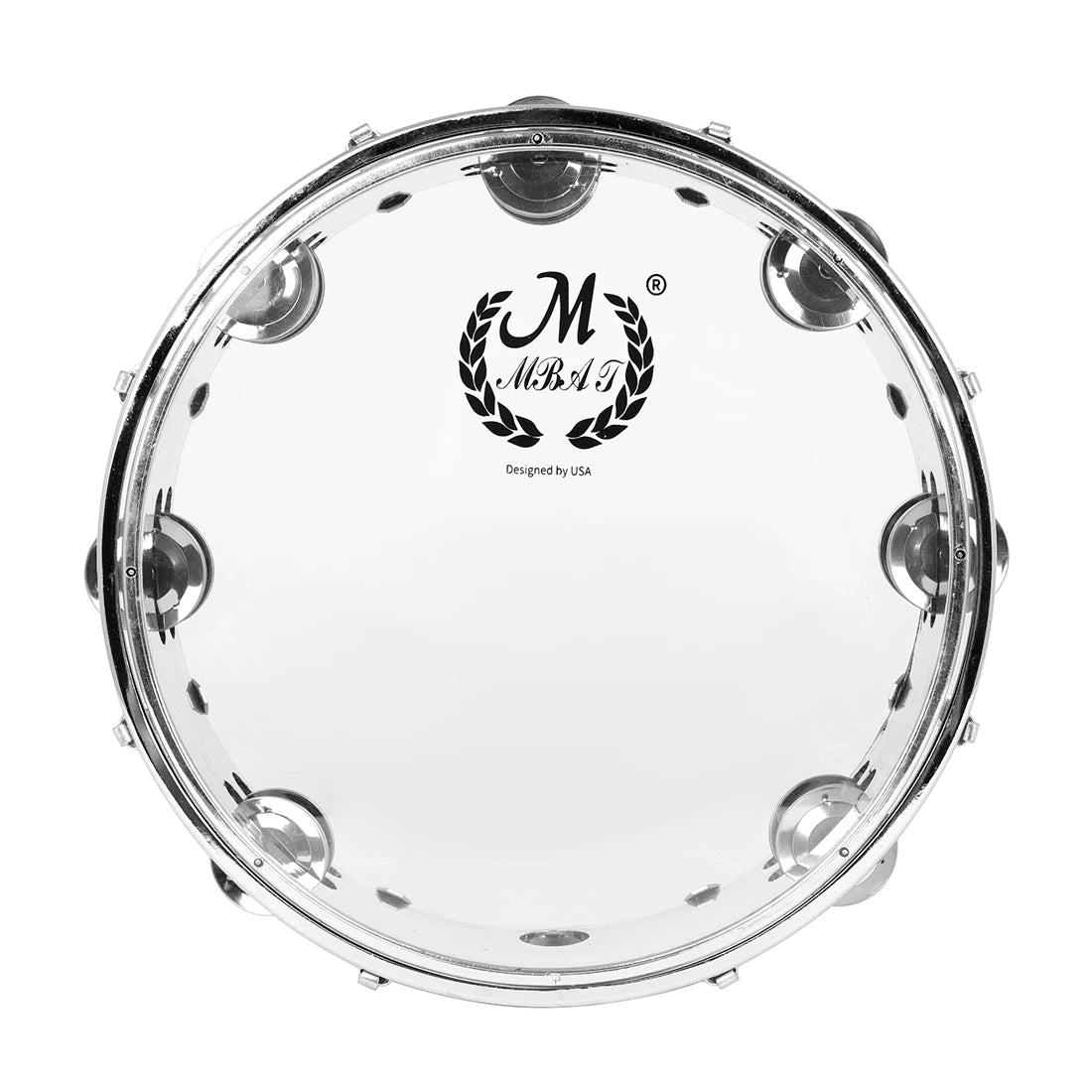 Self-Tuning Double Row Tambourine with Stainless Steel Rings