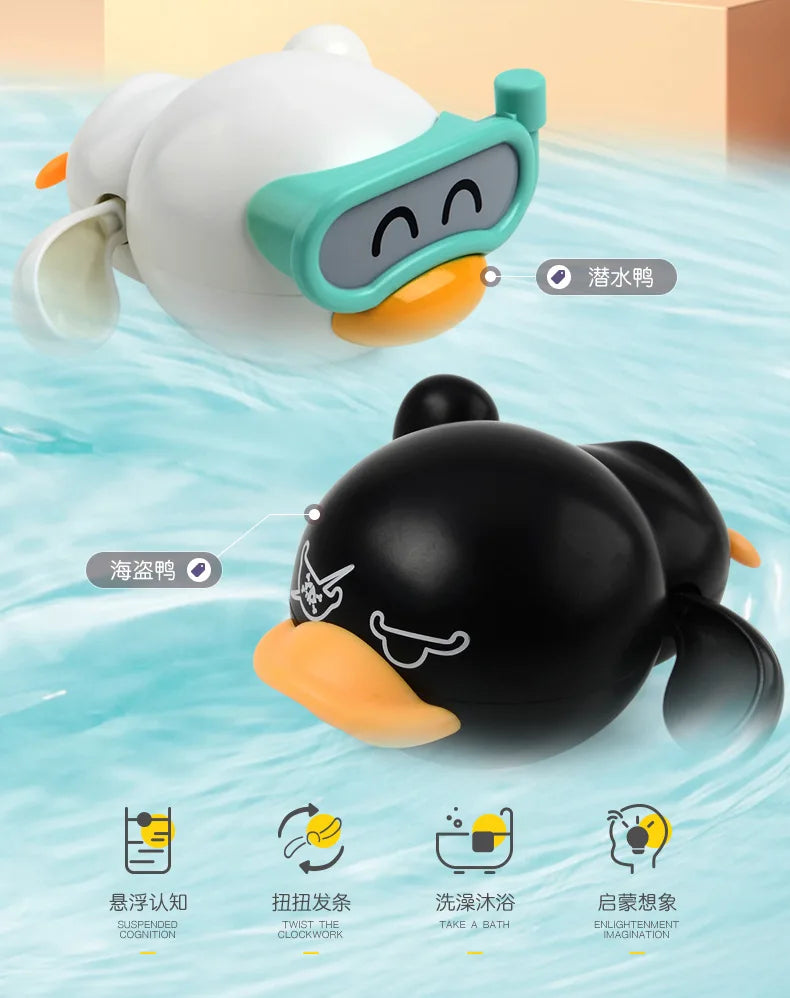 Floating Wind-Up Bath Toys for Toddlers – Cute Animal Clockwork Water Play