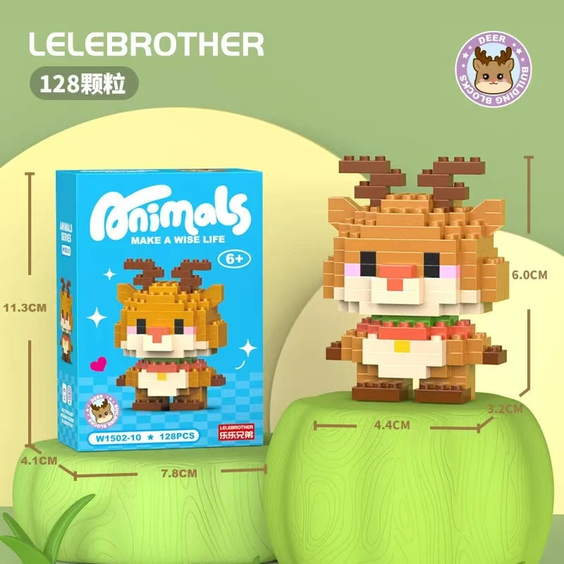 Cute Animal Mini Building Block Set for Creative Play