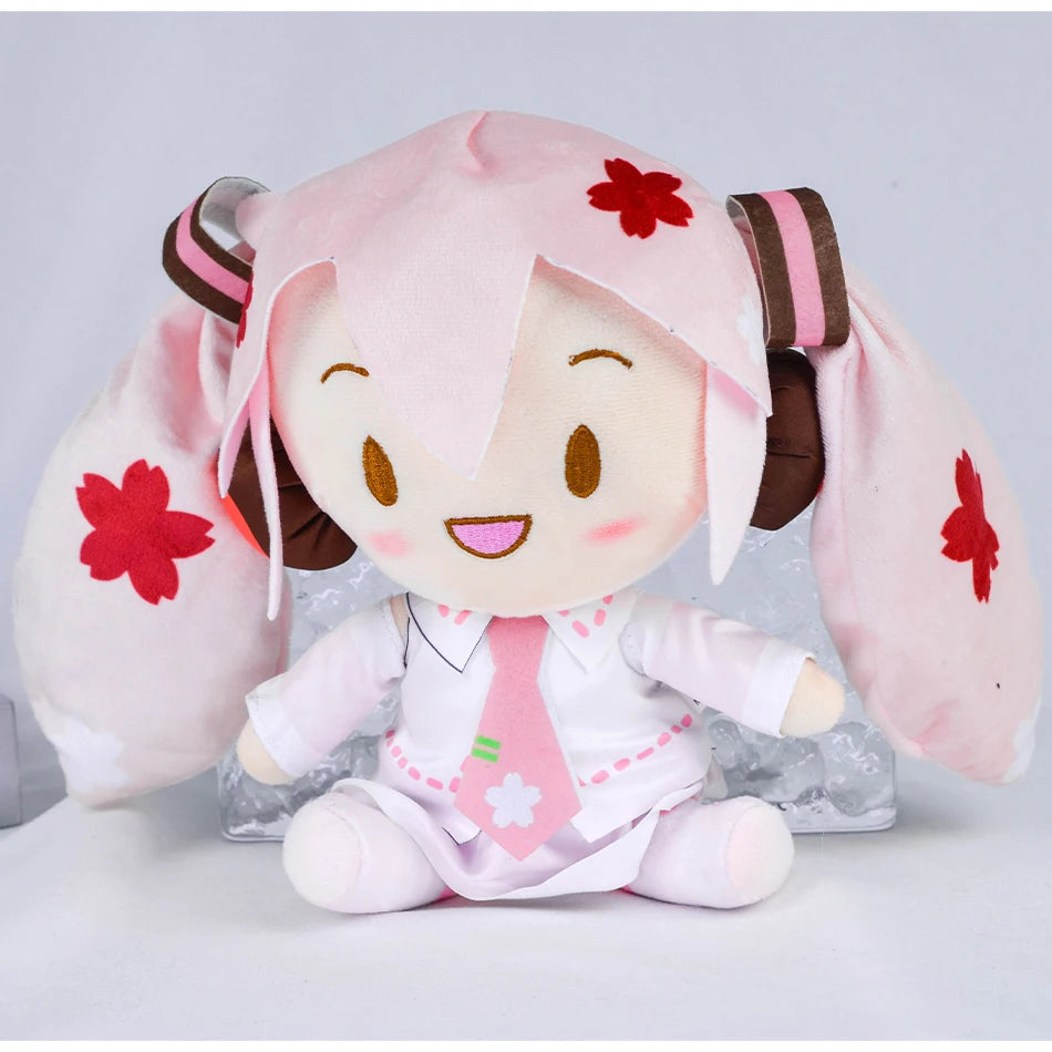 Hatsune Miku Plush Doll – Cute 20cm Anime Sitting Figure