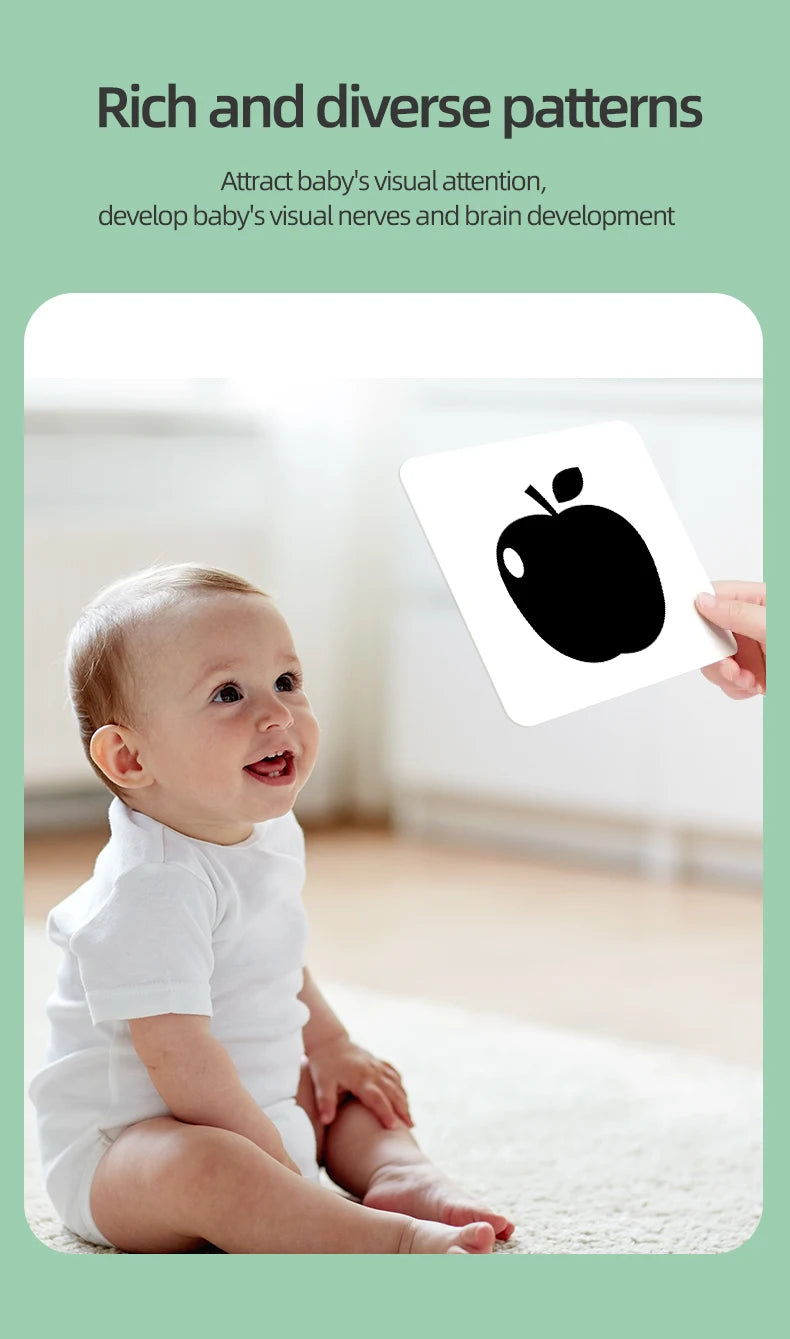 High-Contrast Baby Flash Cards for Visual Development