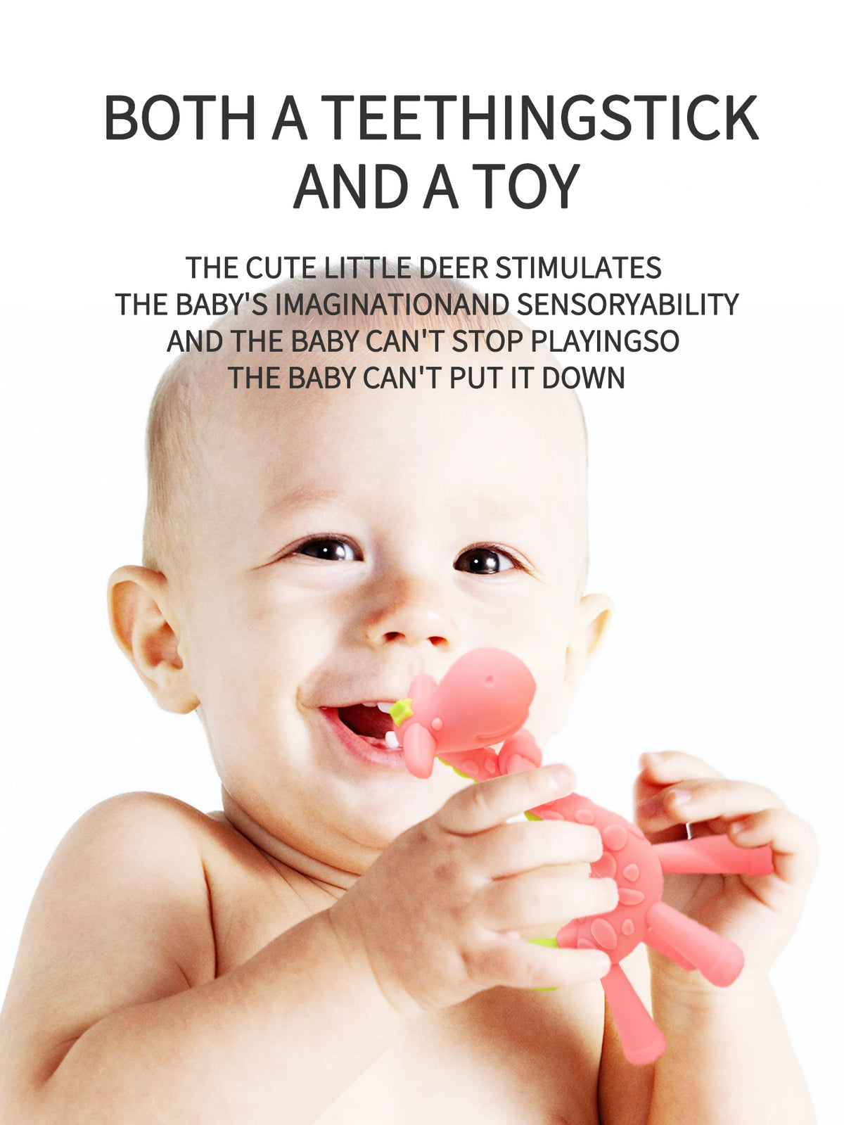 Adorable Giraffe Silicone Baby Teether