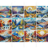 12-Piece Sunset Mountain Diamond Painting Craft Kit