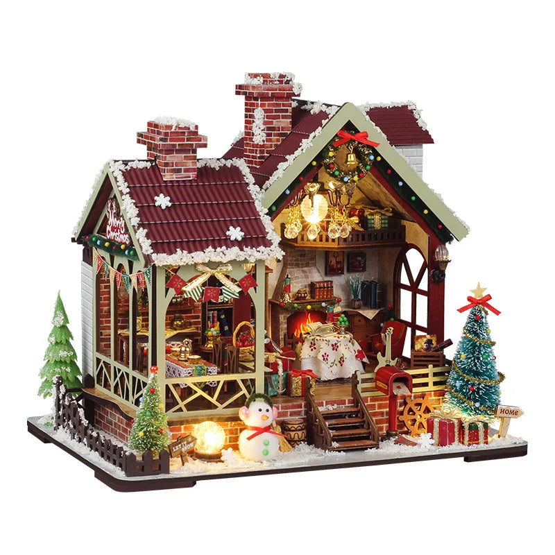 DIY Miniature Winter Cabin Book Nook Kit