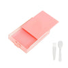 A pink diamond painting storage organizer box with a clear tray and lid.