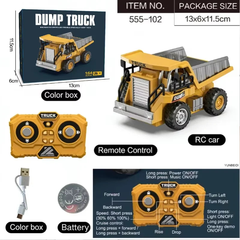 Miniature RC Forklift with Trailer and Bluetooth App Control