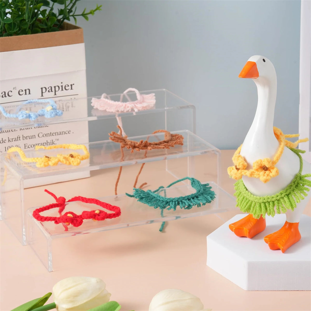 Mini Goose Summer Outfit Set with Hat, Dress, and Bag