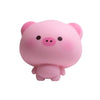 A pink squishy stress relief toy shaped like a cute pig.