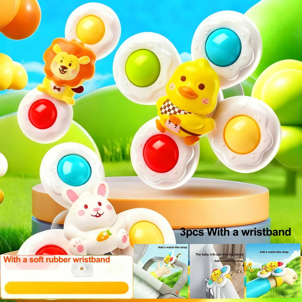 Suction Cup Spinner Toy for Baby Bath & Play