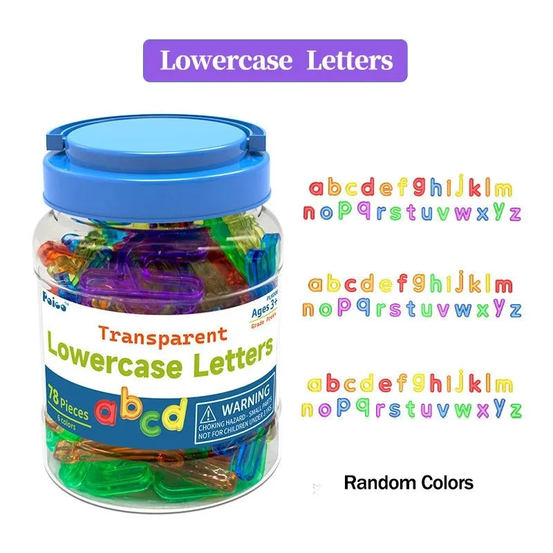 Translucent Colorful Letters & Numbers Set for Sensory Learning