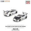 POP RACE 1:64 TOP SECRET GT300 Supra Diecast Model Car – Silver Chrome