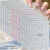 3D Bow Nail Stickers with Ribbon, Heart & Stripe Designs