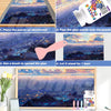 Step-by-step instructions for using clear puzzle preserving glue to adhere a puzzle onto a board.