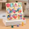 Wooden Rainbow Shape Sorting Puzzle for Kids