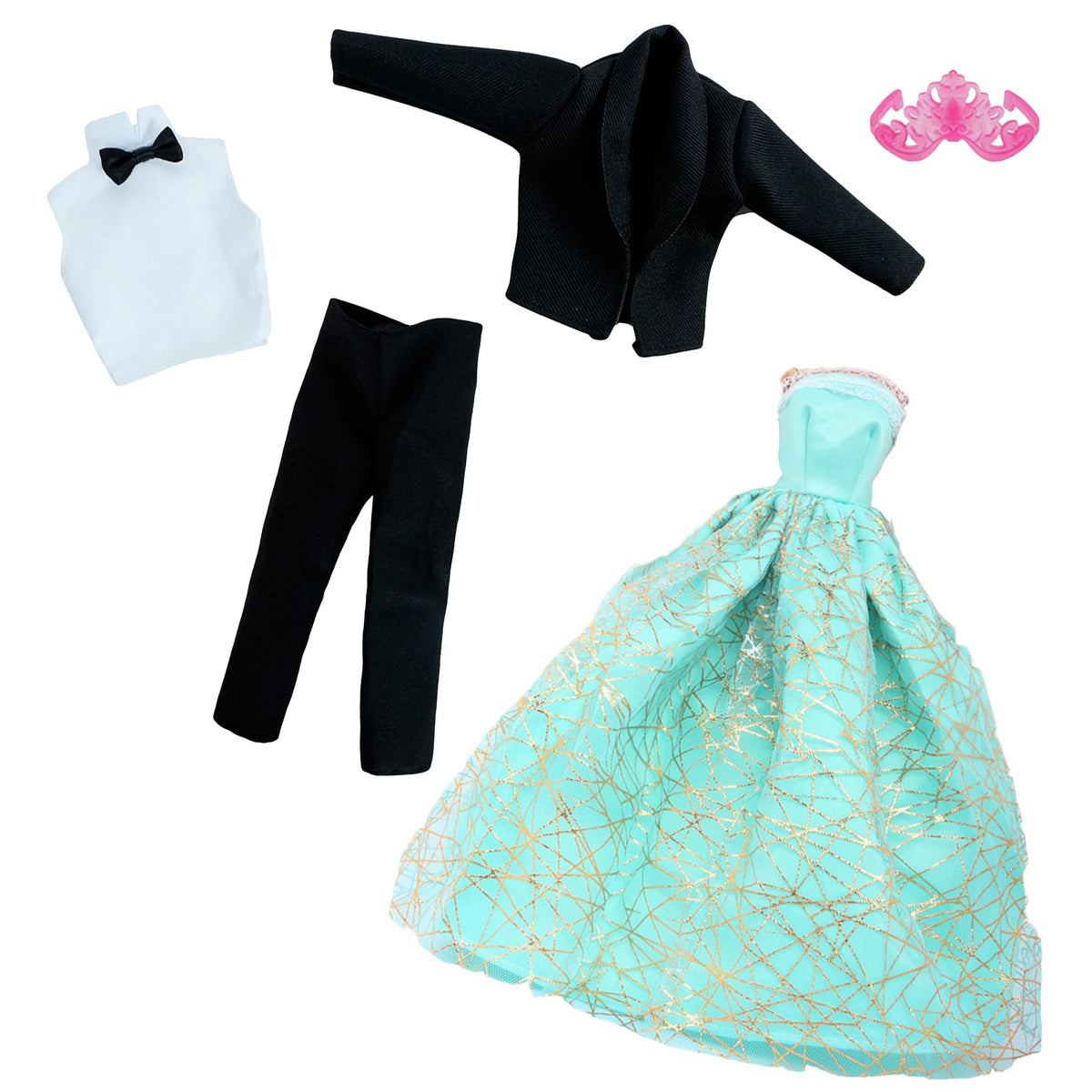 Doll Wedding Dress and Suit Gift Set for 11.5-Inch Fashion Dolls