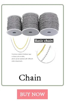 A pack of silver metal O-ring spring clasps for DIY jewelry and keychains, shown with a basic chain.