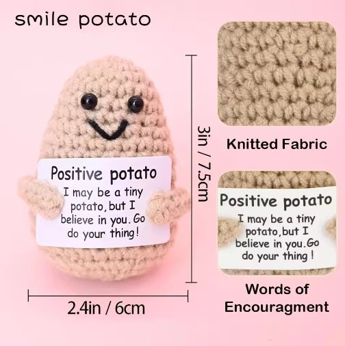 Handmade Crochet Pocket Hug Doll with Positive Vibe