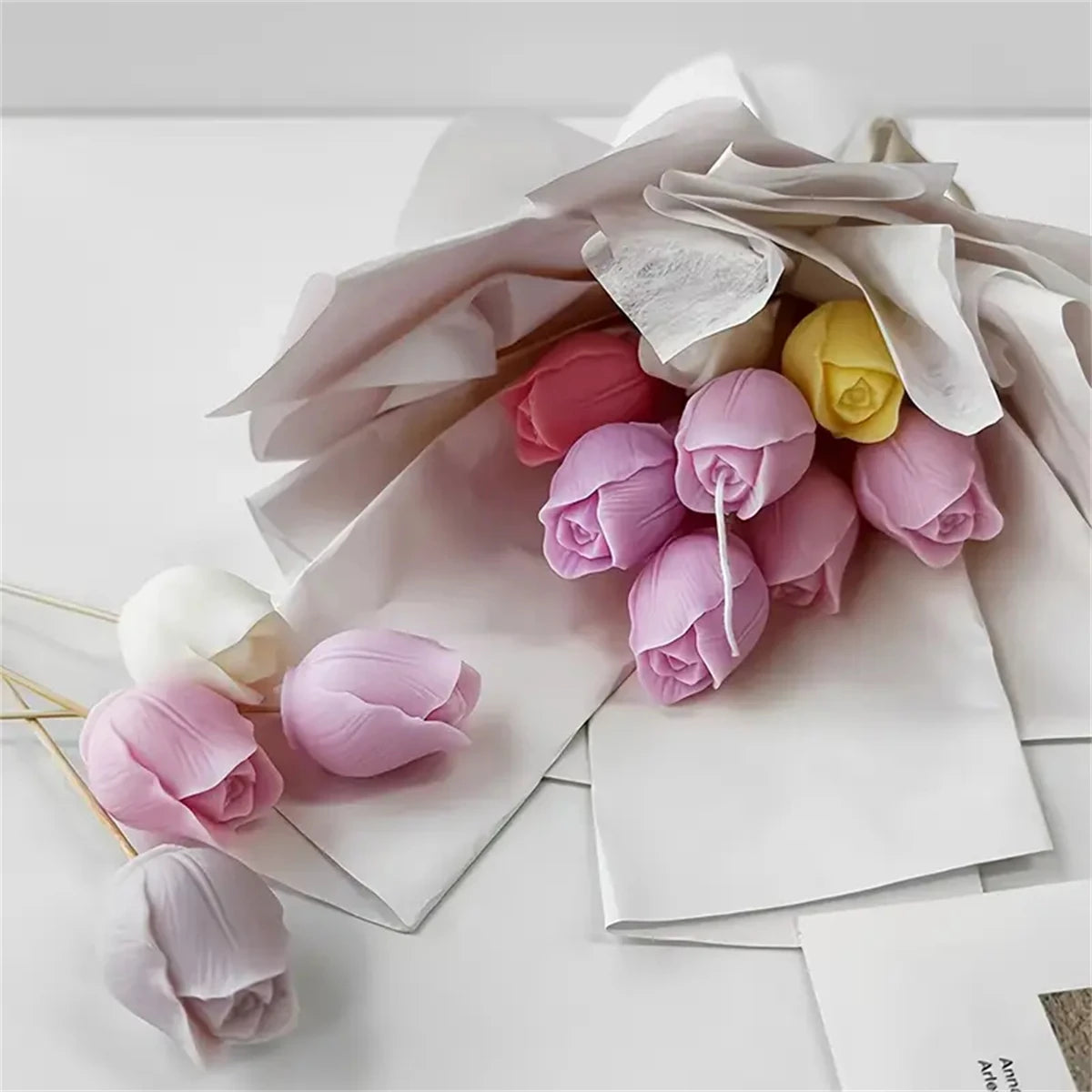 3D Tulip Flower Silicone Mold for Candle and Soap Making