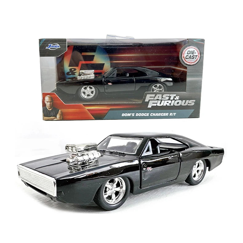 A diecast collectible model of a black Ford Explorer tour vehicle in a box labeled Fast & Furious