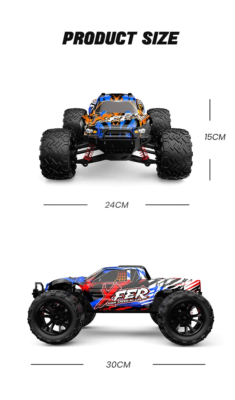 1:16 Scale Remote Control Off-Road Monster Truck