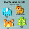 Montessori 3D Wooden Animal & Traffic Puzzle for Kids