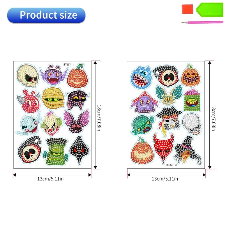 Halloween Diamond Painting Kit - Spooky Designs for Kids & Adults