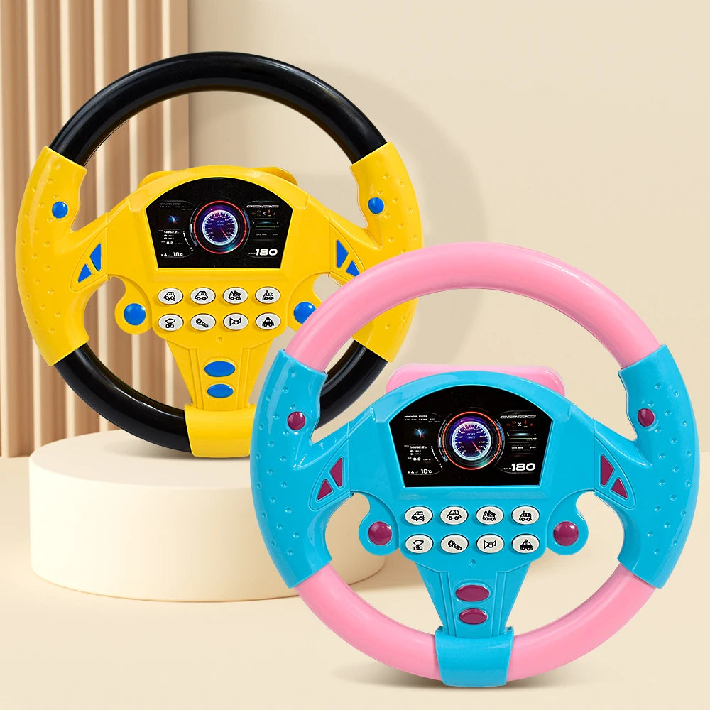 Interactive Steering Wheel Toy with Lights and Sounds for Kids