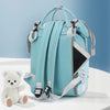 Waterproof Diaper Bag Backpack with Printed Bear Design