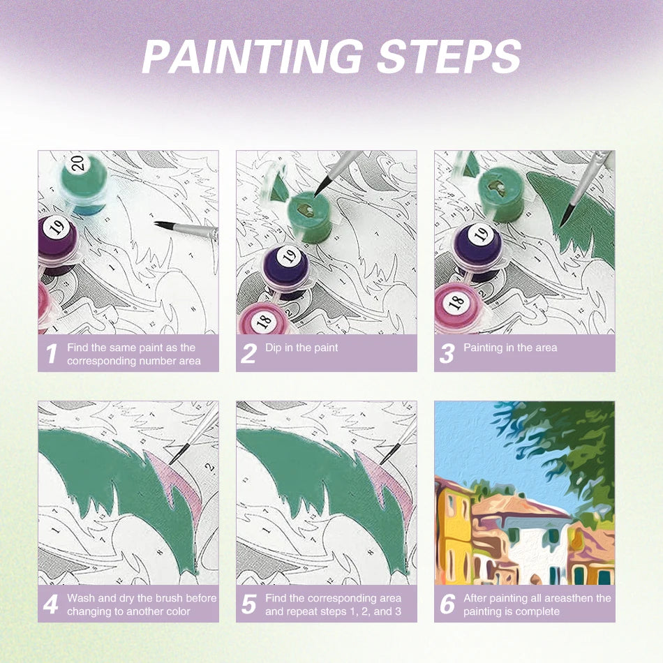 DIY Paint by Numbers Kit | Flowers in Vase | Acrylic Canvas Art with Frame