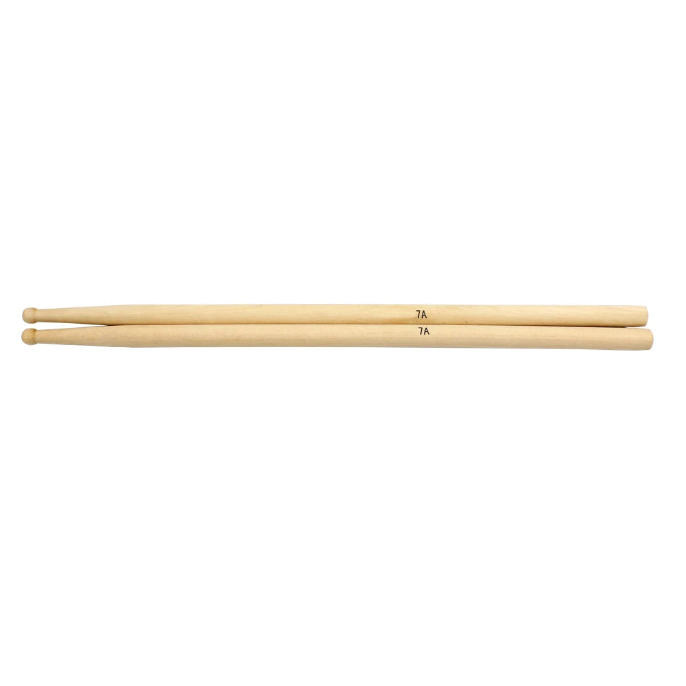 Two light wood drumsticks labeled 7A are shown side by side.