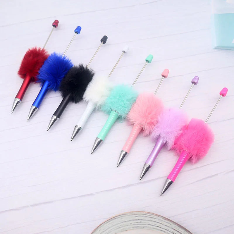 DIY Plush Bead Pens – Set of 20 Colorful Handmade Ballpoint Pens