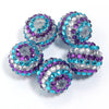 Sparkling Two-Tone Striped Resin Beads (20mm, Set of 5)