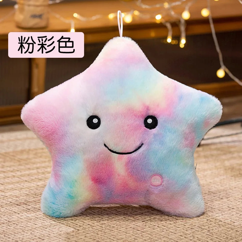 Glowing Star Pillow with Soft LED Light