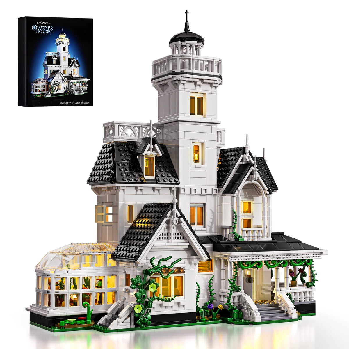 Victorian House Building Block Set (1,877 Pieces)