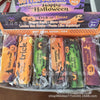 Pack of Halloween trick or treat squishy stress toys in various colors and designs
