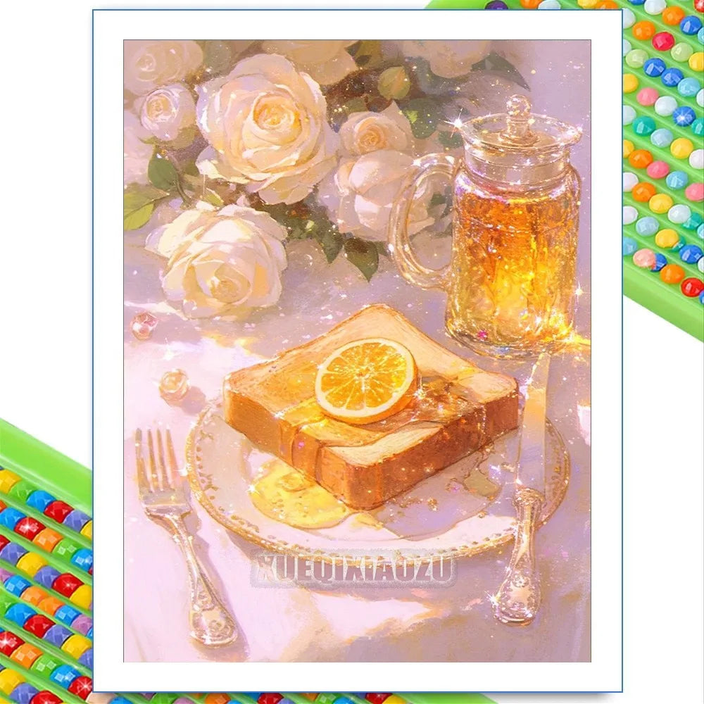 Delicious Cake Diamond Painting Kit – DIY Mosaic Art for Home Decor