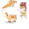 A set of 3D paper animal puzzles featuring camels and other safari animals, including a large camel model and smaller figures