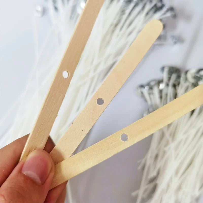 Cotton Candle Wicks Kit with Metal Stands (50-Piece)