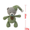 Handmade crochet stuffed bear toy in green yarn with a measurement of 20cm and weight of 100g
