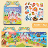 A colorful portable bubble sticker book featuring fairy tale characters and scenes.