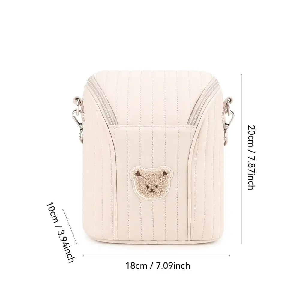 Insulated Baby Bottle Cooler Bag with Cute Bear Design