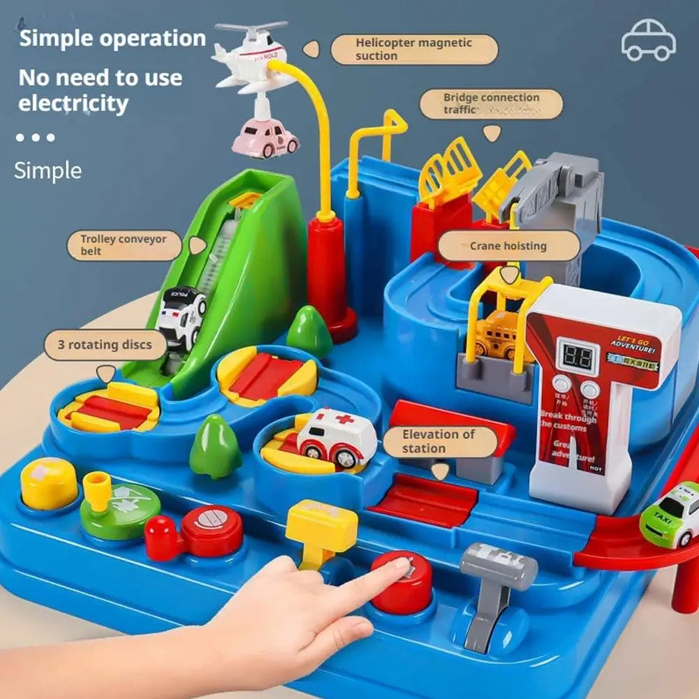 Interactive Racing Rail Car Adventure Track Toy
