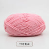 Pink pre-dyed milk cotton yarn in a ball for knitting and crochet