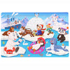 A 30-piece wooden jigsaw puzzle featuring various animals and vehicles, including bears, dogs, birds, and a polar bear.